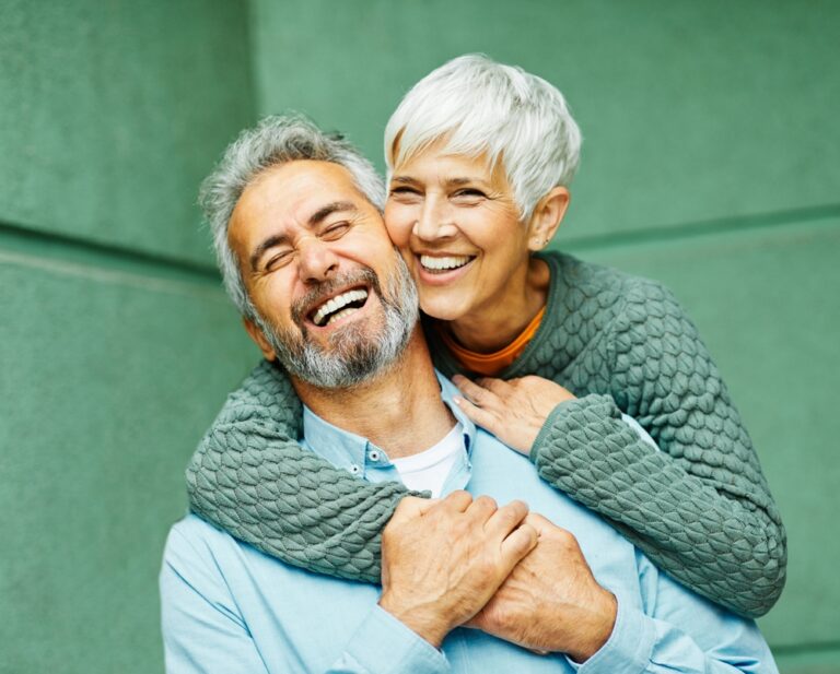 Happy older couple
